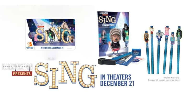 Sing Giveaway ends 12/6