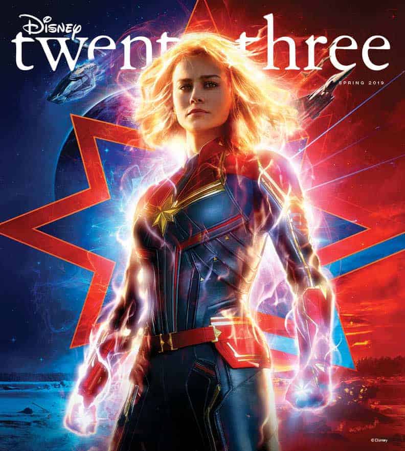 Captain Marvel Lands on the New Cover of Disney Twenty-Three
