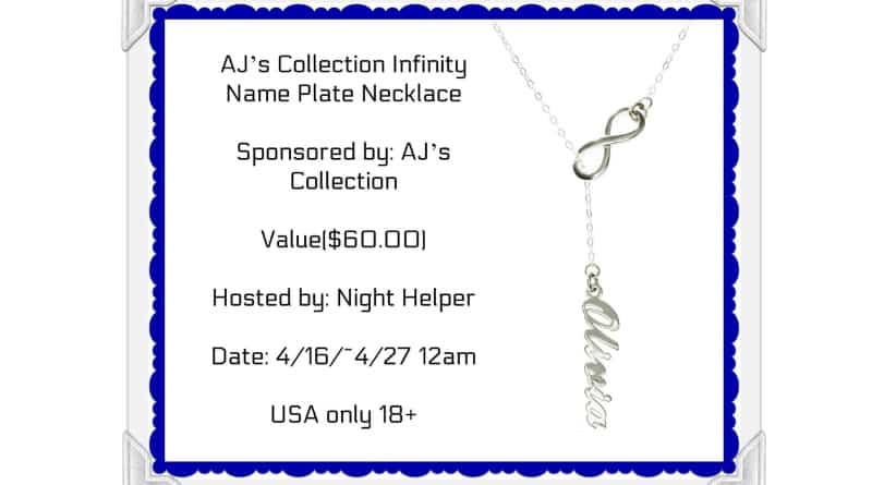 Enter To Win A AJ’s Collection Infinity Name Plate