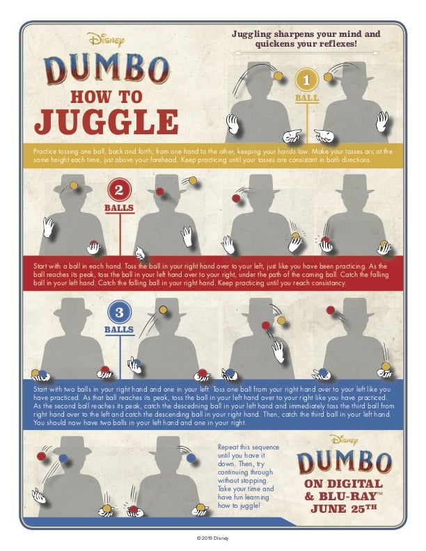 Learn To Juggle in Celebration of DUMBO on Blu-ray and Digital TOMORROW