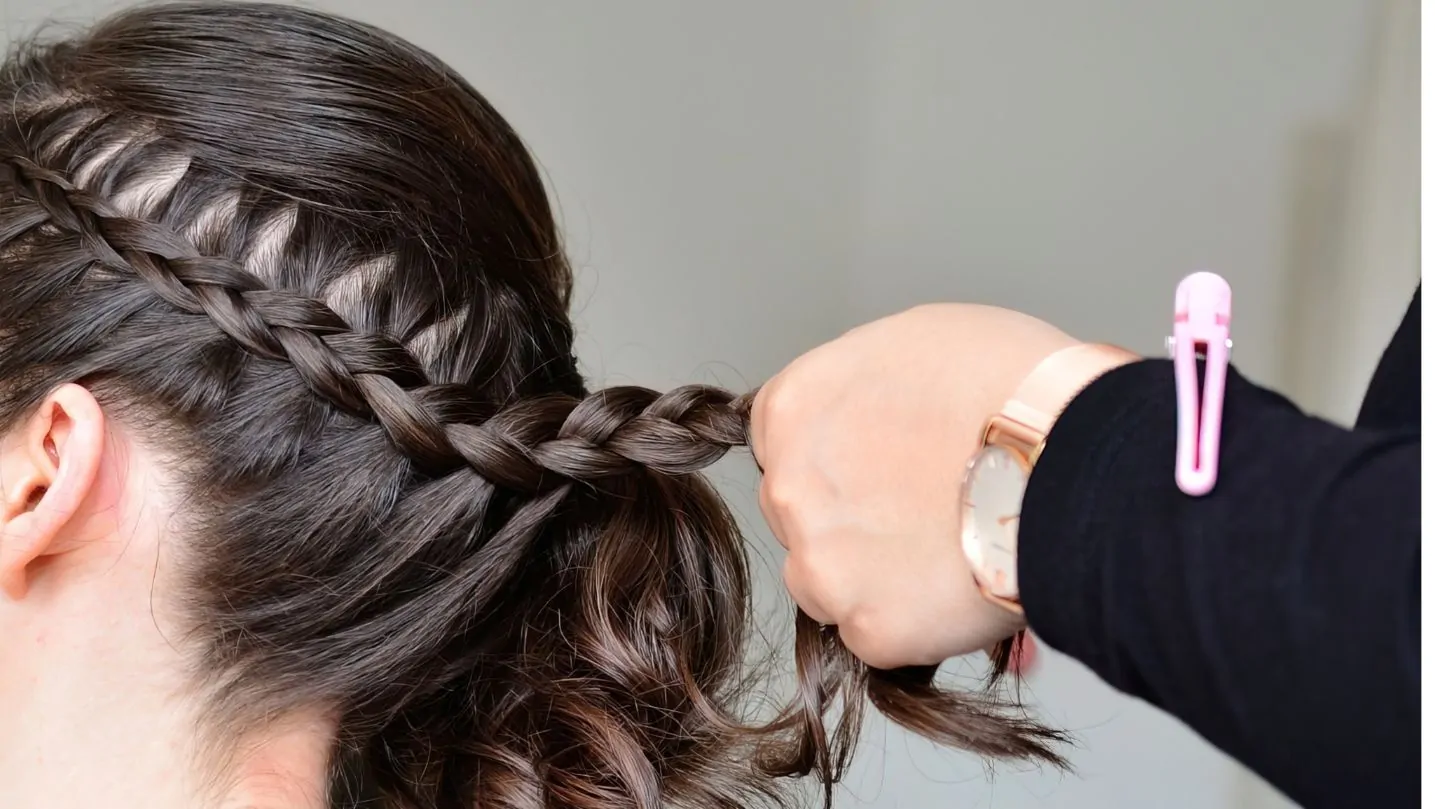 halo braid on natural hair